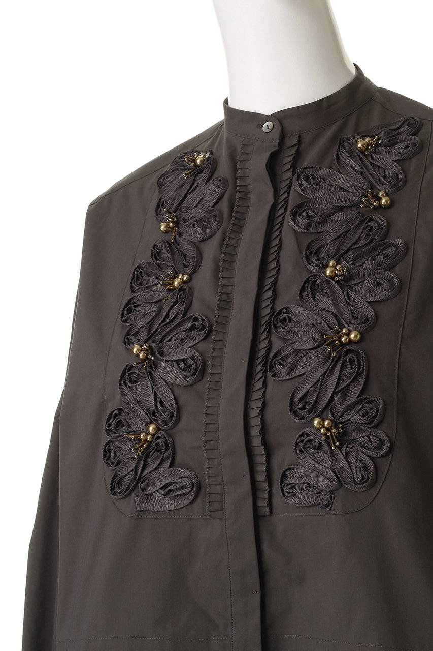【新品】MARILYN MOON黒ブラウス ノーリーズ NOLLEY'S MARILYN MOONフリンジビーズモチーフハーフ