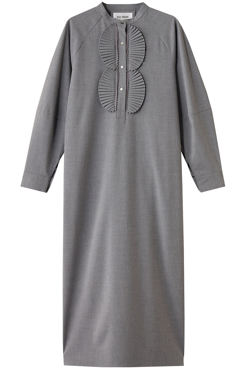 マリリンムーン/MARILYN MOONの【SOI-MeME】プリーツジャボワンピース(グレー/4253-120)