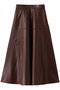 ソフトフェイクレザーサーキュラースカート マリリンムーン/MARILYN MOON ダークブラウン