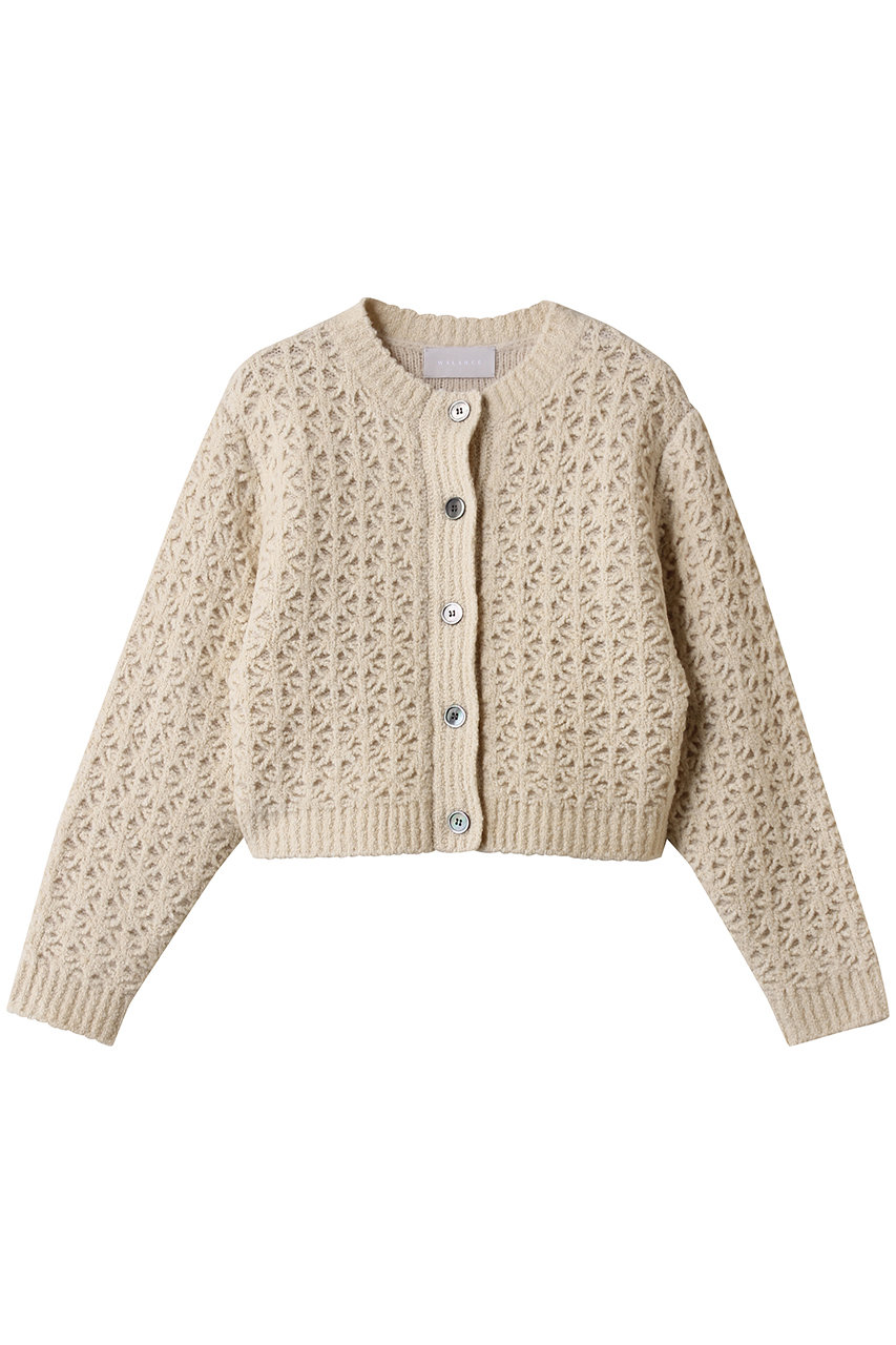 マリリンムーン/MARILYN MOONの【WALANCE】ダブルクロシェニットカーディガン(アイボリー/3253-015)