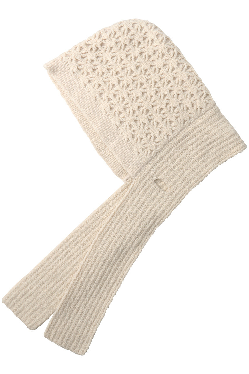 マリリンムーン/MARILYN MOONの【WALANCE】ダブルクロシェニットフードマフラー(アイボリー/3253-018)