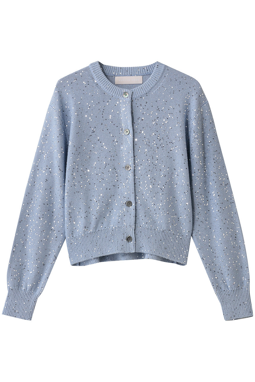 コットンポリエステルスパンコールカーディガン