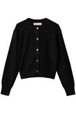 コットンポリエステルスパンコールカーディガン
