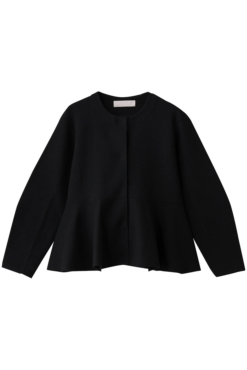 マリリンムーン/MARILYN MOONのミラノリブペプラムジャケット(ブラック/4254-115)
