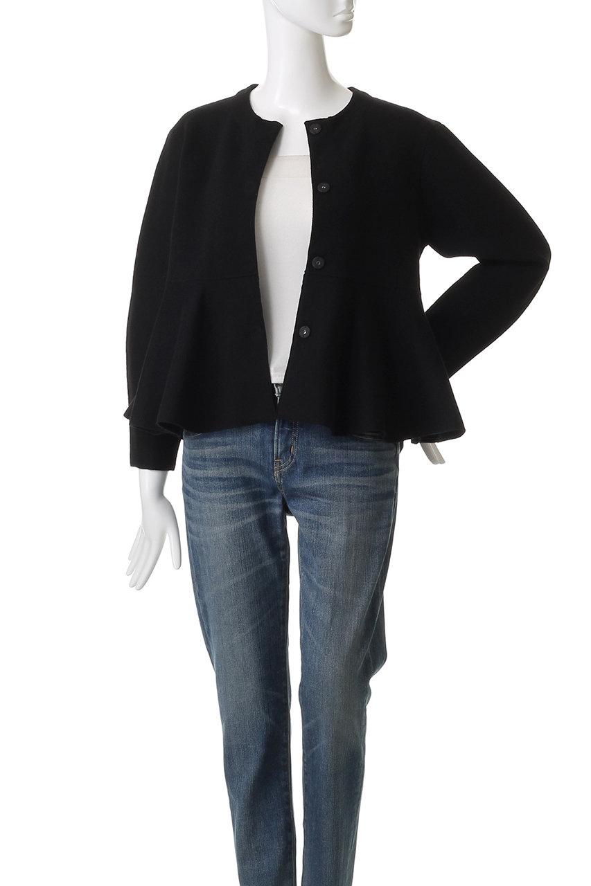 【タグ付き新品未使用品】MARILYN MOON/ミラノリブペプラムジャケット MARILYN MOON(マリリンムーン)｜ミラノリブペプラムジャケット