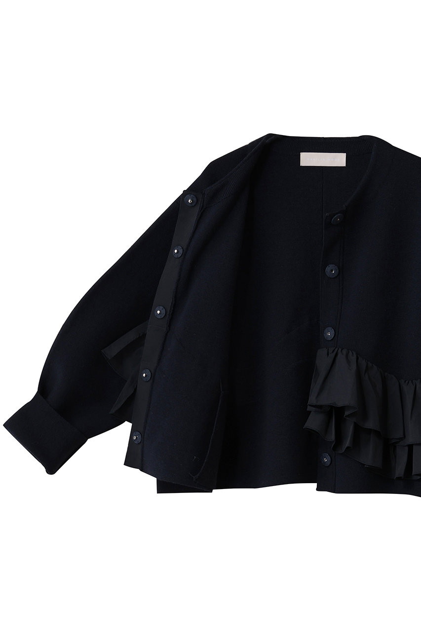 【新品・未使用】MARILYNMOON スパイラルタフタラッフルニットジャケット セール】スパイラルタフタラッフルニットジャケット（その他アウター