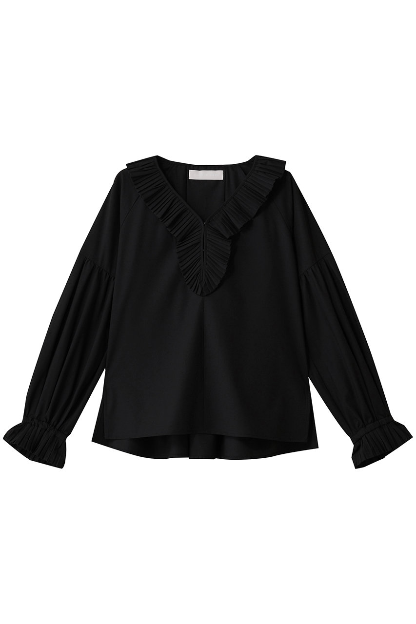 マリリンムーン/MARILYN MOONのプリーツジャボブラウス(ブラック/4254-118)