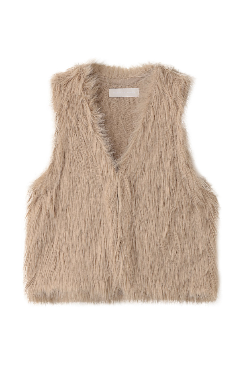 2way シャギーニットベスト