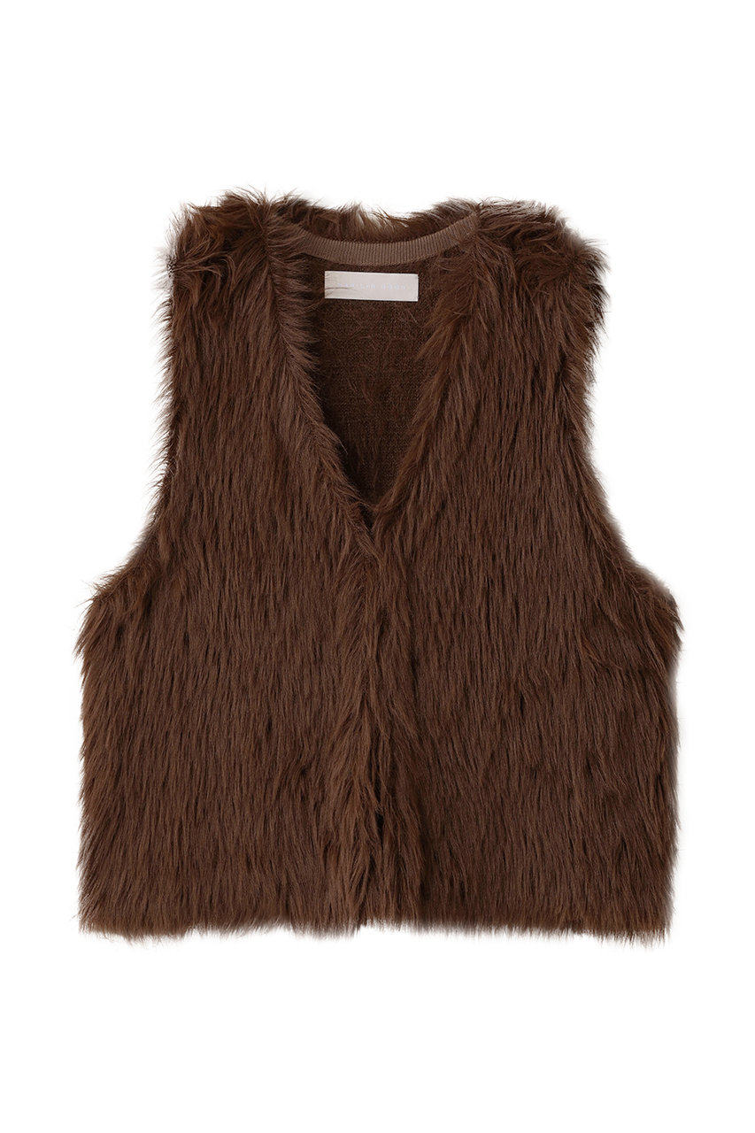 2way シャギーニットベスト