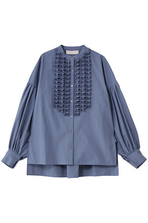 マリリンムーン/MARILYN MOONのモダンタックフリルシャツ(110400/110403)