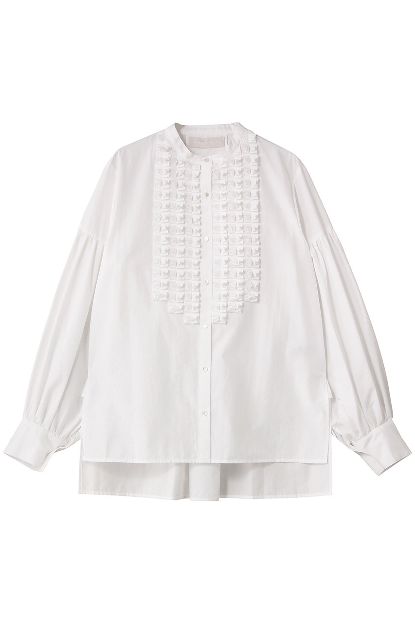 MARILYN MOON モダンタックフリルシャツ (ホワイト, F) マリリンムーン ELLE SHOP MARILYN MOON モダンタックフリルシャツ (ホワイト, F) マリリンムーン ELLE SHOP