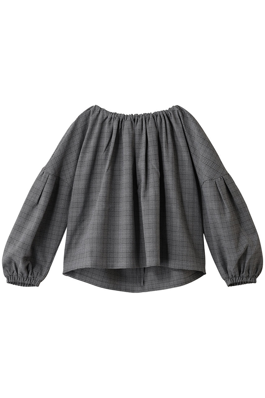 マリリンムーン/MARILYN MOONのグレンチェック 2way ブラウス(グレー/4254-101)