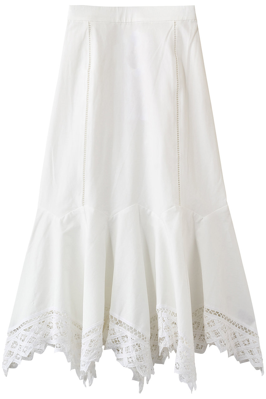 マリリンムーン/MARILYN MOONの【SOI-MeME】コードレースハンカチーフヘムスカート(ホワイト/4261-106)