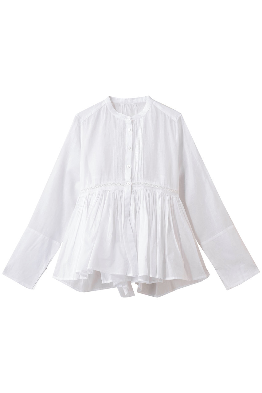 マリリンムーン/MARILYN MOONの【予約販売】シアースターチドコットンレースフレアブラウス(ホワイト/4261-113)