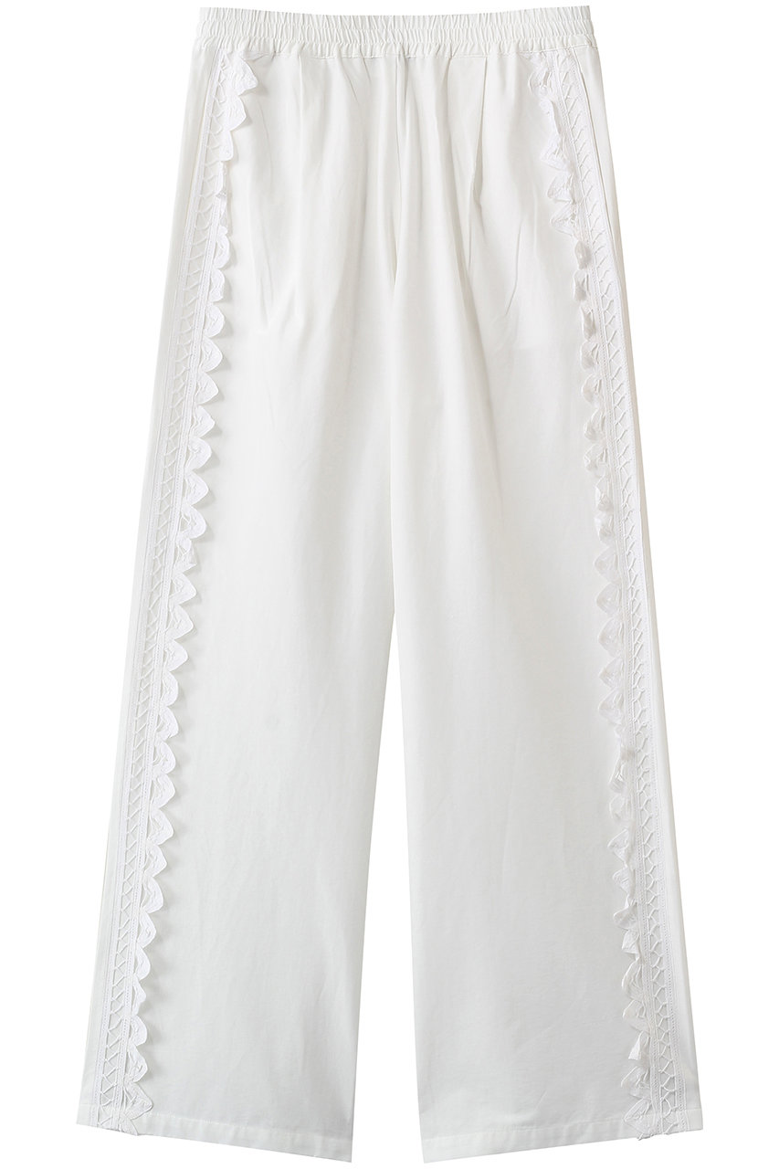 マリリンムーン/MARILYN MOONの【SOI-MeME】コードレースラインパンツ(ホワイト/4261-108)