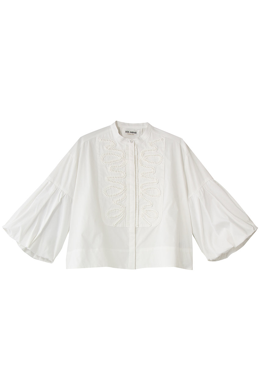 マリリンムーン/MARILYN MOONの【SOI-MeME】ダイヤタックエンブロイダリーブラウス(ホワイト/4261-103)