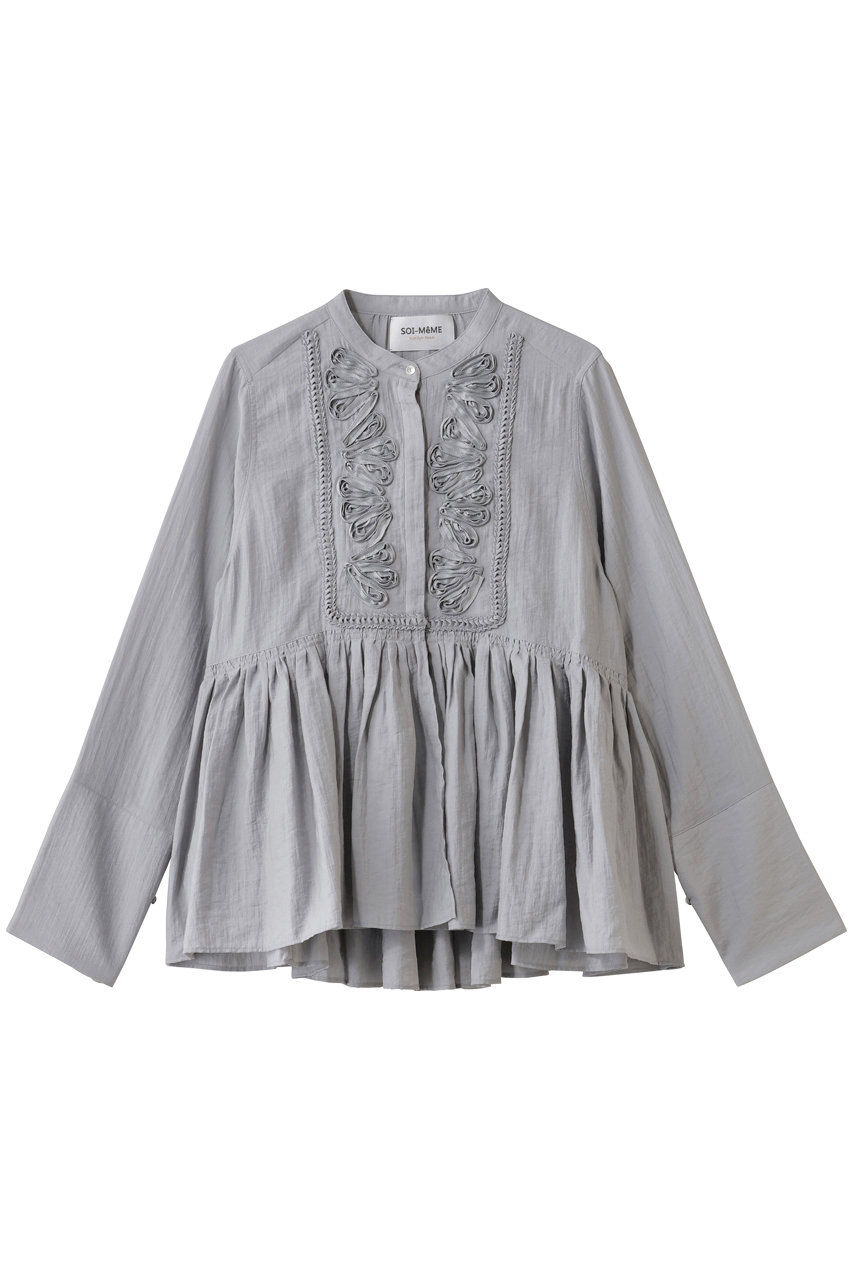 マリリンムーン/MARILYN MOONの【SOI-MeME】コードエンブロイダリーダイヤタックブラウス(グレー/4261-101)