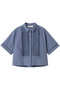 ハシゴレースタックフリルシャツ マリリンムーン/MARILYN MOON モーブブルー