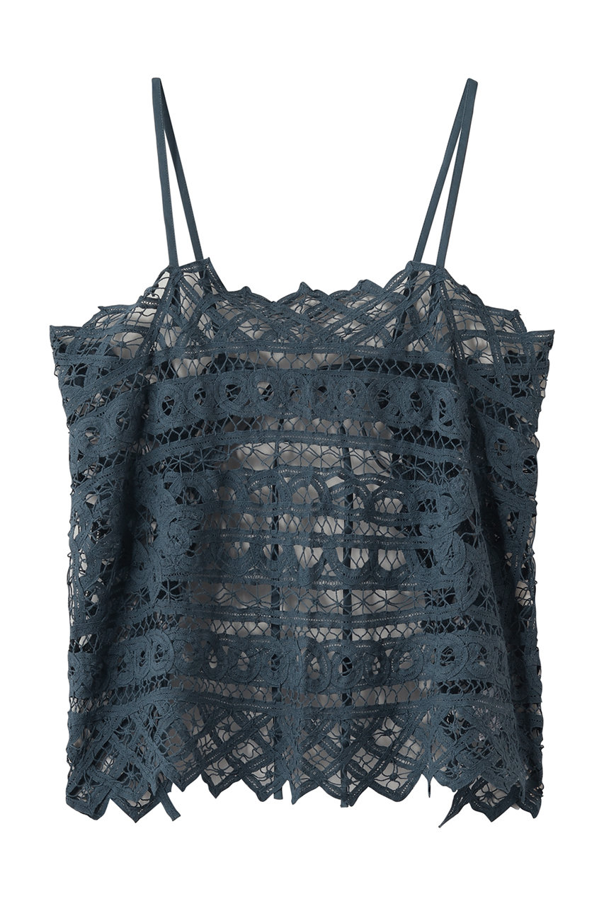 マリリンムーン/MARILYN MOONの【SOI-MeME】コードレースキャミソール(ダークブルー/4261-107)