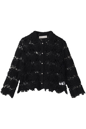 マリリンムーン/MARILYN MOONのクロシェニットジャケット(110300/110303)