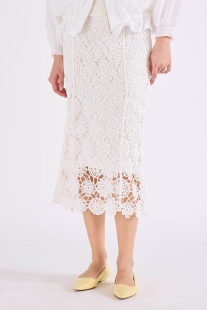 マリリンムーン/MARILYN MOONのクロシェニットスカート(110700/110703)