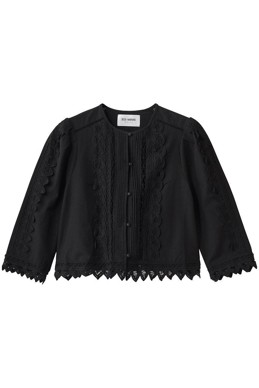 マリリンムーン/MARILYN MOONの【SOI-MeME】コードレースブラウスジャケット(ブラック/4261-105)