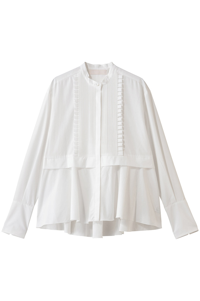 マリリンムーン　タックフリル フレアシャツ 長袖 Marilyn Moon（マリリンムーン） タックフリルフレアシャツ レディース