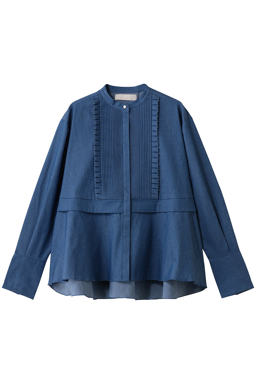 タックフリル フレアシャツ