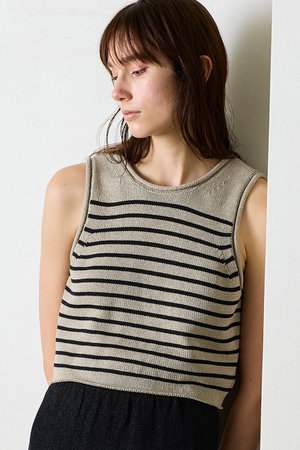 マリリンムーン/MARILYN MOONの【WALANCE】ペーパーニット2wayトップス(110300/110301)