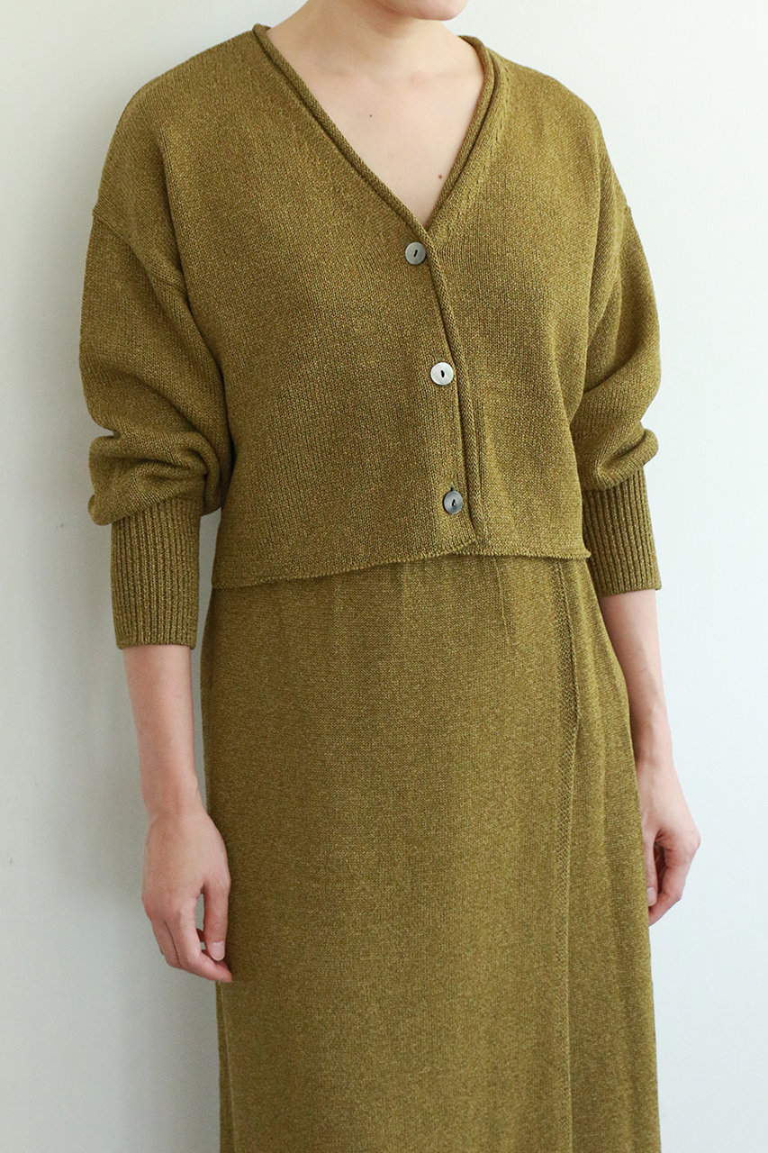 マリリンムーン/MARILYN MOONの【WALANCE】ペーパーニット2wayカーディガン(オリーブ/3261-003)