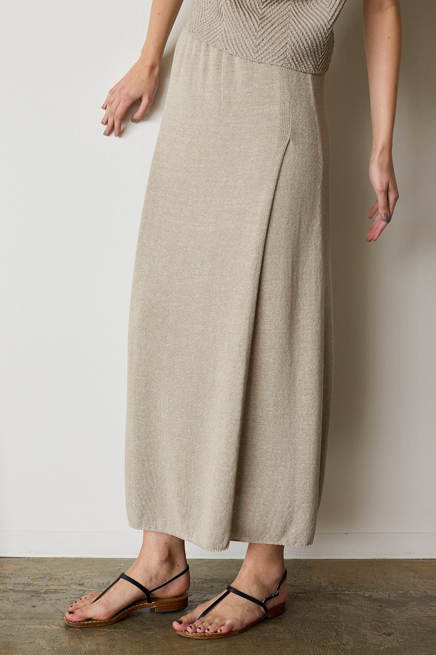 マリリンムーン/MARILYN MOONの【WALANCE】ペーパーニットラップスカート(サンド/3261-004)