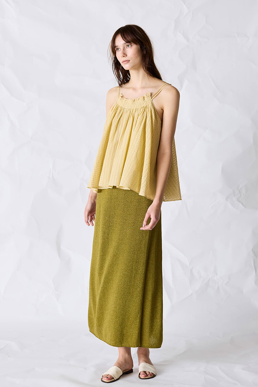 マリリンムーン/MARILYN MOONの【WALANCE】ペーパーニットラップスカート(オリーブ/3261-004)