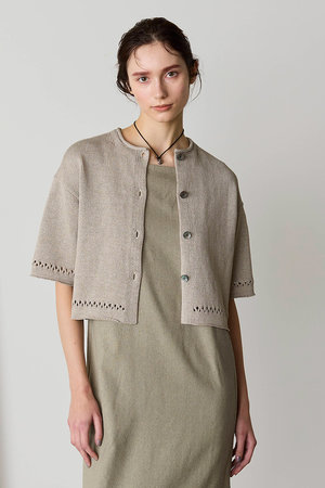 マリリンムーン/MARILYN MOONの【WALANCE】ペーパーニット2waｙハーフスリーブトップス(110300/110301)