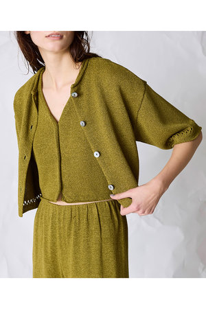 マリリンムーン/MARILYN MOONの【WALANCE】ペーパーニット2waｙハーフスリーブトップス(110300/110301)