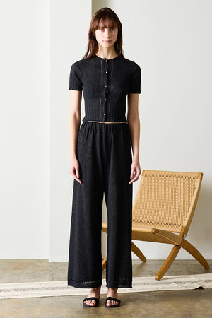 マリリンムーン/MARILYN MOONの【WALANCE】ペーパーニットパンツ(110600/110601)