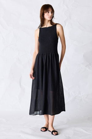 マリリンムーン/MARILYN MOONの【WALANCE】ペーパーリブニットドレス(110500/110503)