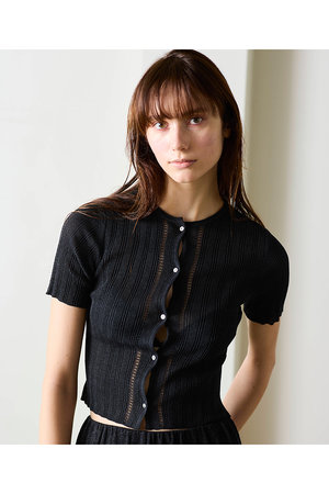 マリリンムーン/MARILYN MOONの【WALANCE】ペーパーリブニット2wayトップス(110300/110301)