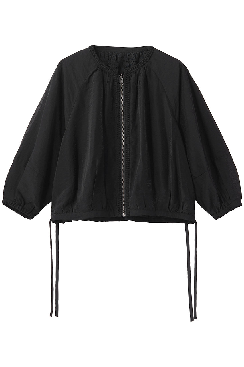 マリリンムーン/MARILYN MOONのリバーシブルシアーレースブルゾン(ブラック/4262-149)