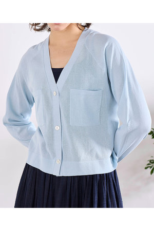 マリリンムーン/MARILYN MOONの16Gペーパーニットコクーンスリーブカーディガン(110300/110303)