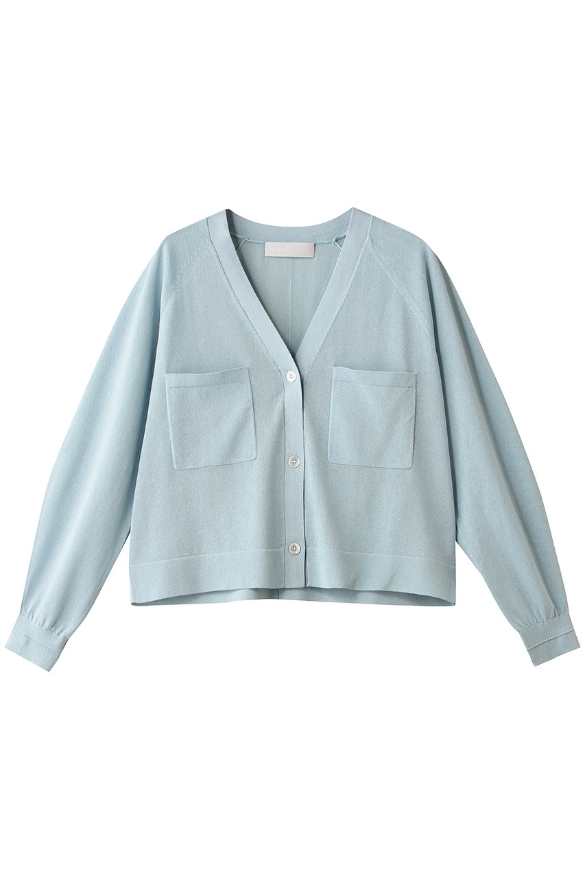 マリリンムーン/MARILYN MOONの16Gペーパーニットコクーンスリーブカーディガン(サックスブルー/4262-155)