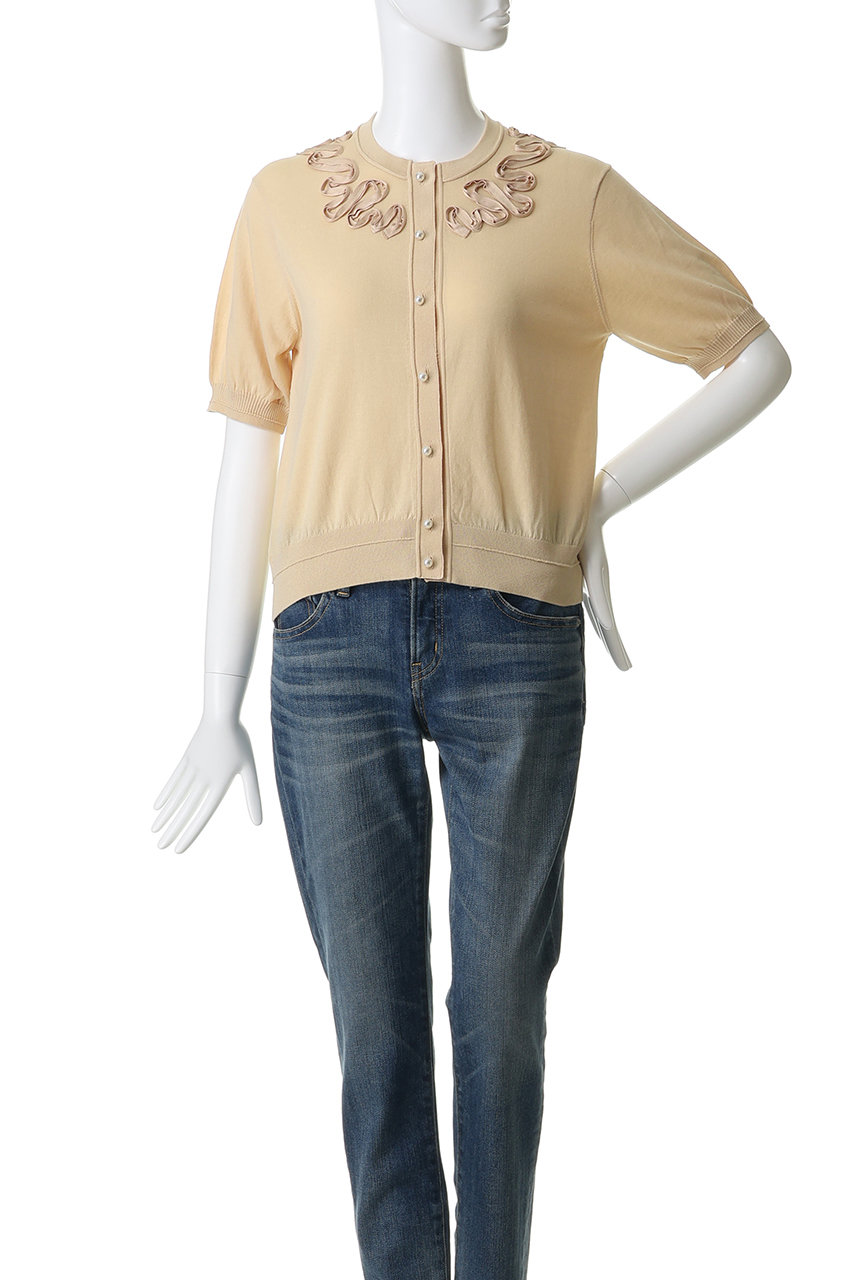 マリリンムーン　ニットカーディガン　コーディガン Marilyn Moon（マリリンムーン） カーディガン code embroidery