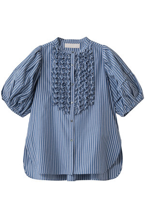 マリリンムーン/MARILYN MOONの【予約販売】モダンタックフリルボリュームスリーブブラウス