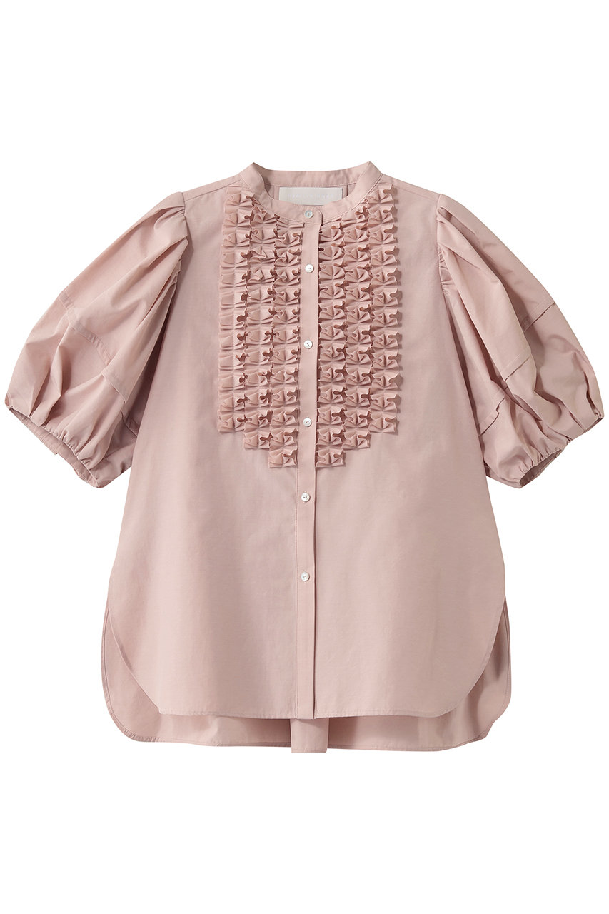 マリリンムーン/MARILYN MOONの【予約販売】モダンタックフリルボリュームスリーブブラウス(ダスティピンク/4262-160)