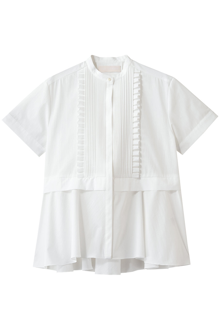 マリリンムーン/MARILYN MOONの【予約販売】タックフリルフレアハーフスリーブシャツ(ホワイト/4262-168)