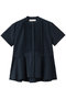 【予約販売】タックフリルフレアハーフスリーブシャツ マリリンムーン/MARILYN MOON ネイビー