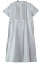 【予約販売】タックフリルフレアハーフスリーブシャツワンピース マリリンムーン/MARILYN MOON アイスグレー