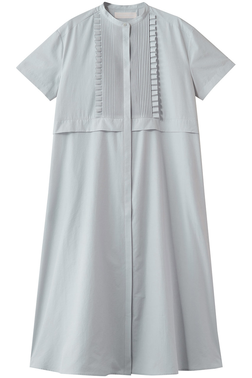 マリリンムーン/MARILYN MOONの【予約販売】タックフリルフレアハーフスリーブシャツワンピース(アイスグレー/4262-169)