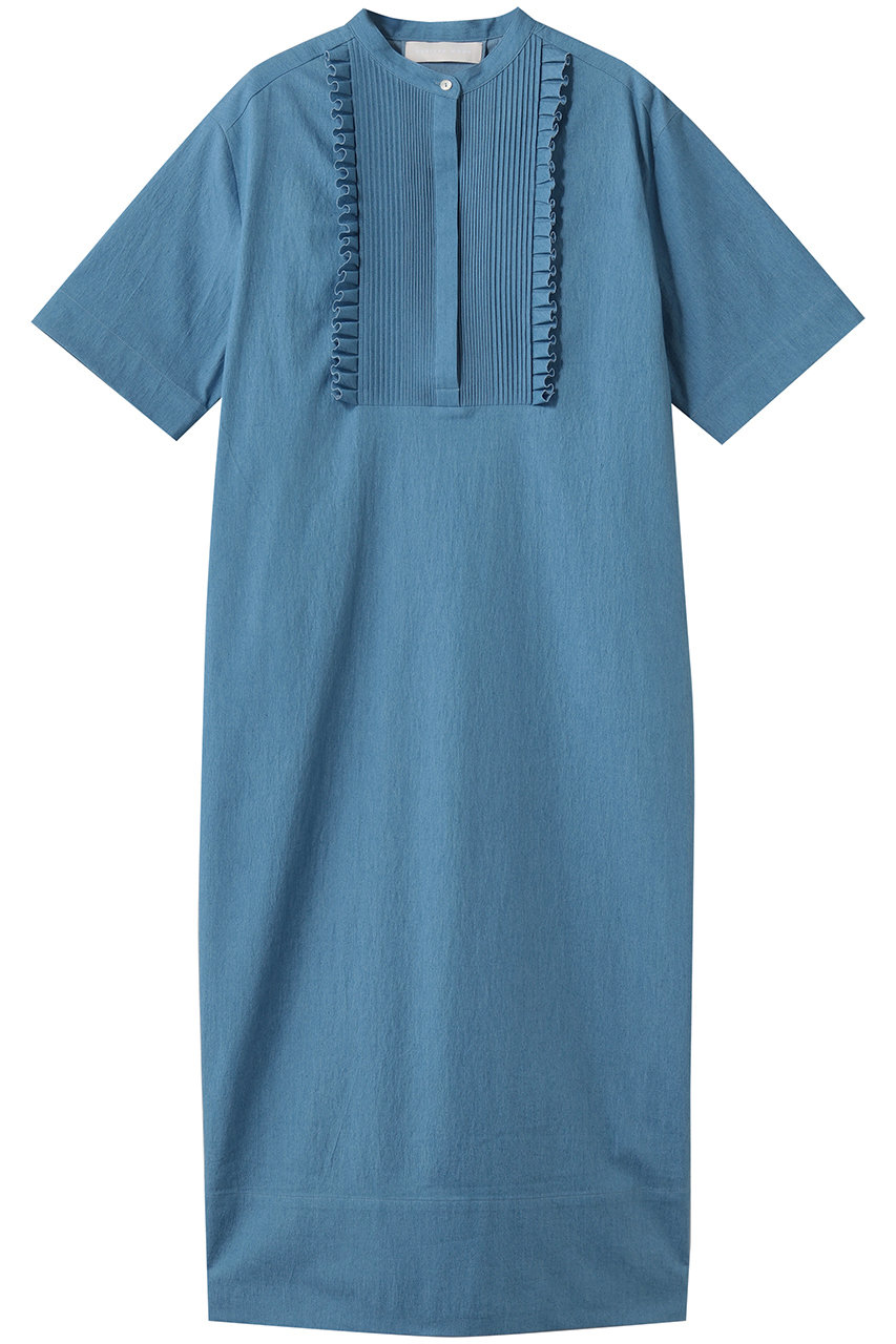 マリリンムーン/MARILYN MOONのタックフリルコクーンデニムワンピース(ライトブルー/4262-184)