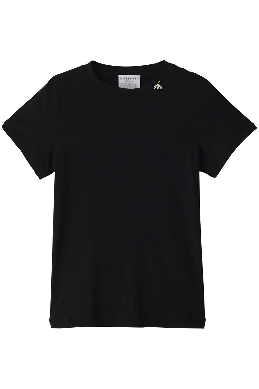 ANTIPAST コットンフライスTシャツ (ブラック, 2) アンティパスト ELLE SHOP