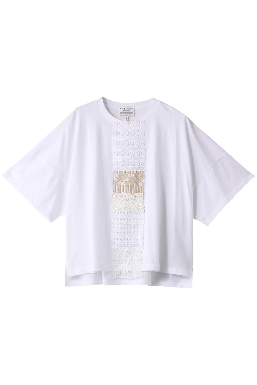 ANTIPAST パッチワークビッグTシャツ (ホワイト, 2) アンティパスト ELLE SHOP
